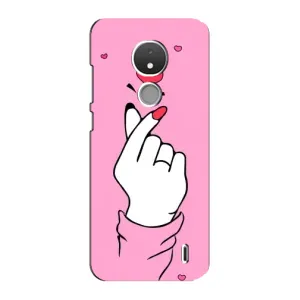 Чохол з принтом для Nokia C21 (AlphaPrint - Знак сердечка)