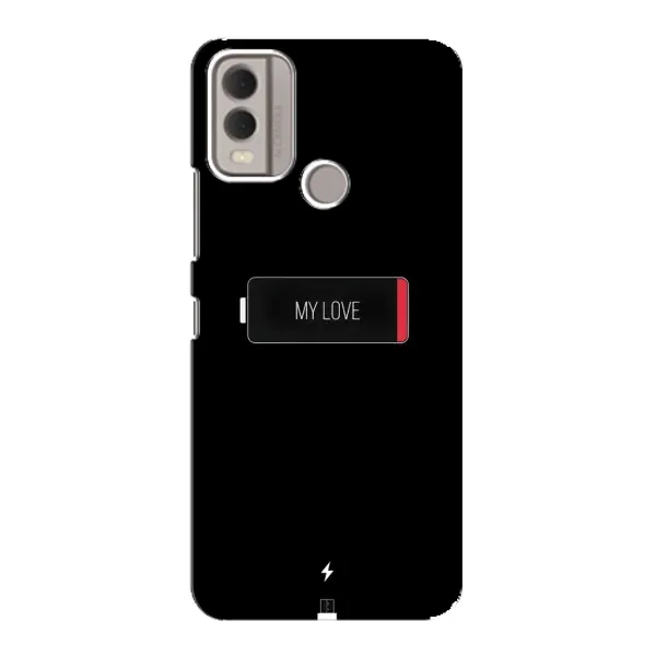 Чохол з принтом «Love battery» для Nokia C22 Чохол з принтом «Love battery» для Nokia C22