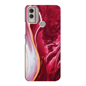 Чохол з принтом «Мрамор червоний» для Nokia C22