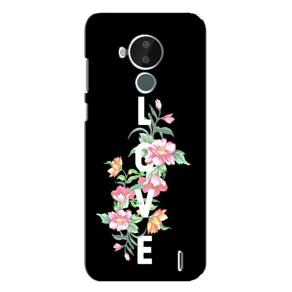 Чохол з принтом «Квіти LOVE» для Nokia C30