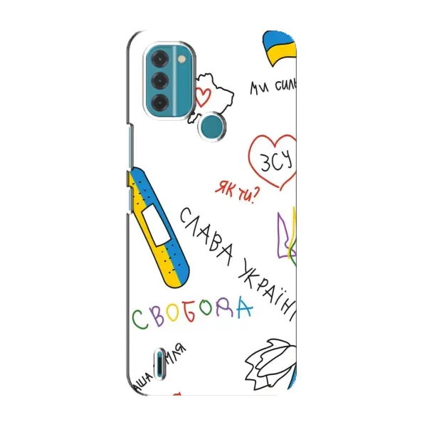 Чехол с принтом «Стикер» для Nokia C31