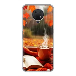 Чехол с принтом «Кофе и дождь» для Nokia G10