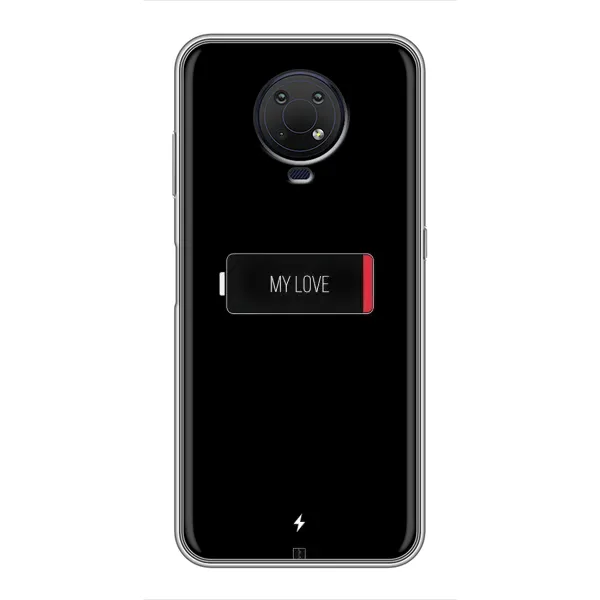 Чехол с принтом «Love battery» для Nokia G10 Чехол с принтом «Love battery» для Nokia G10
