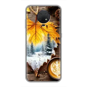 Чехол с принтом «Осенне-зимний кофе» для Nokia G10
