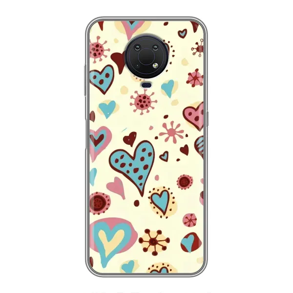 Чехол с принтом «Сердечки» для Nokia G10 Чехол с принтом «Сердечки» для Nokia G10