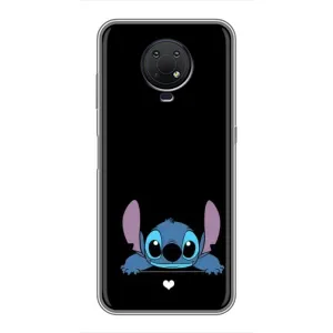 Чохол з принтом Стіч на Nokia G10 (Стіч на чорному)