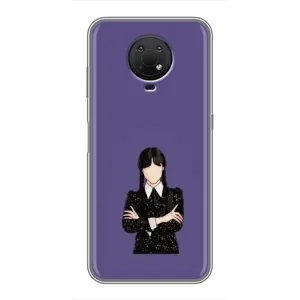 Чохли Венсдей на Nokia G10 Уенсдей (AlphaPrint) (Венздей у чорному)