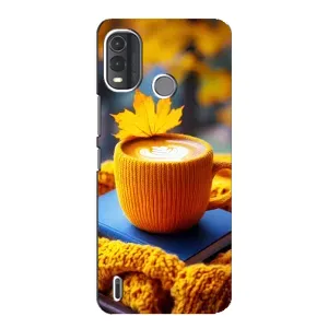 Чехол с принтом «Кофе на желтом пледе» для Nokia G11 Plus
