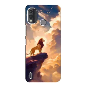 Чехол с принтом «Симба на скале» для Nokia G11 Plus