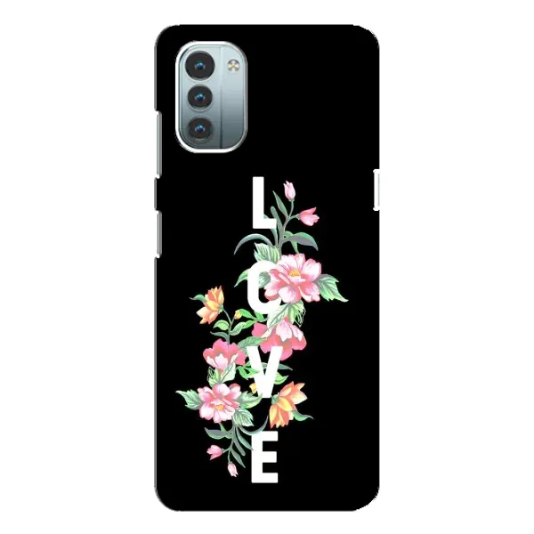 Чохол з принтом «Квіти LOVE» для Nokia G11