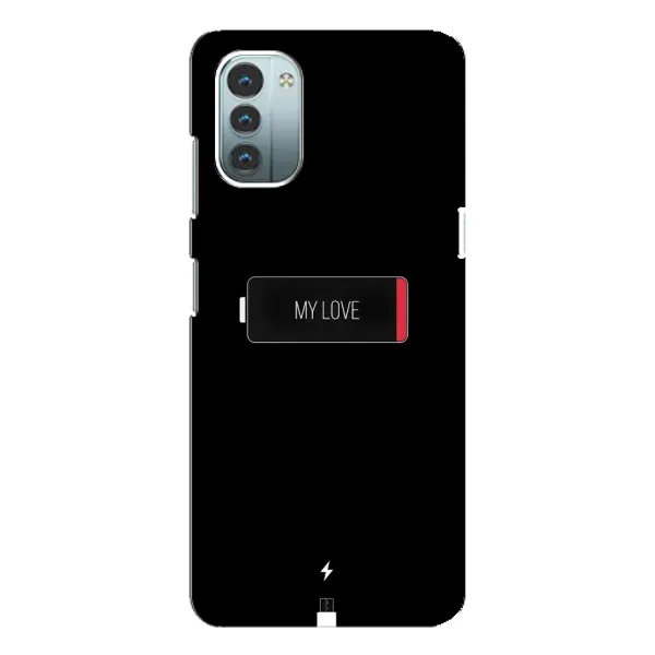 Чохол з принтом «Love battery» для Nokia G11