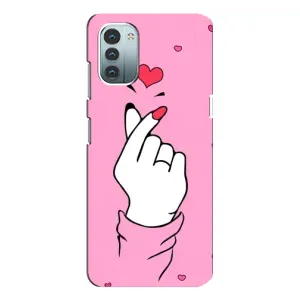 Чохол з принтом для Nokia G11 (AlphaPrint - Знак сердечка)