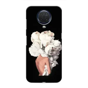 Чехлы (ART) Цветы на Nokia G20 (VPrint) (Білі квіти)