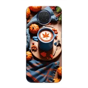 Чехол с принтом «Кофе и тыковки» для Nokia G20