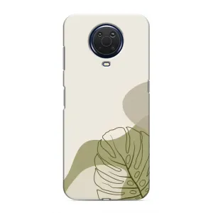 Силконовий чохол з принтом в квітах на Nokia G20 (Зелена монстера дизайн)