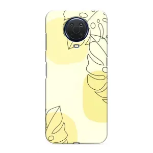 Силконовий чохол з принтом в квітах на Nokia G20 (Жовта монстера арт)