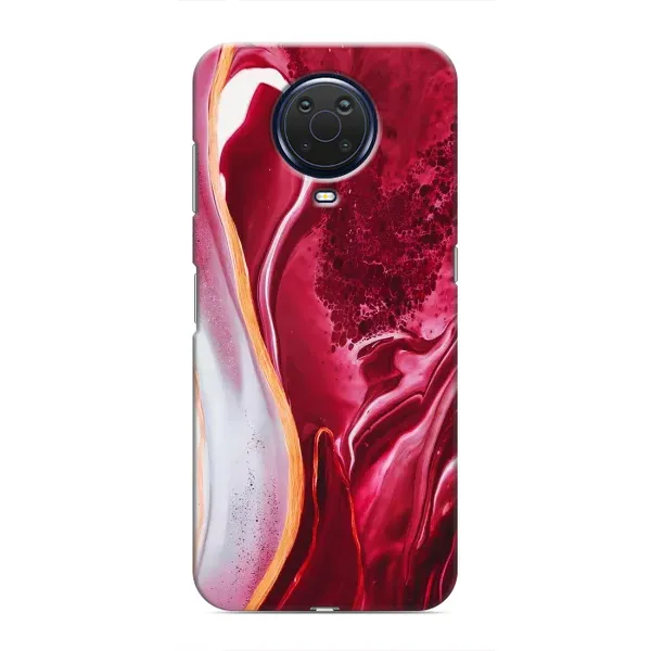 Чехол с принтом «Мрамор красный» для Nokia G20 Чехол с принтом «Мрамор красный» для Nokia G20