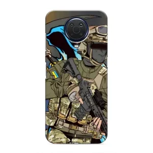 Чехлы с картинкой ЗСУ для Nokia G20 (AlphaPrint) (Воїн ЗСУ)