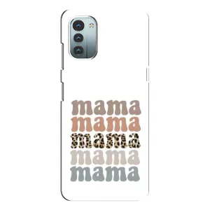 Чехол с принтом «Текстовый коллаж мама» для Nokia G21