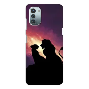 Чехол с принтом «Силуэт Симба и Налу» для Nokia G21
