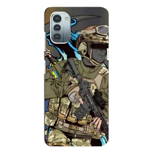 Чехлы с картинкой ЗСУ для Nokia G21 (AlphaPrint) (Воїн ЗСУ)