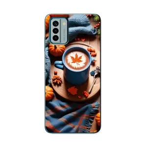 Чехол с принтом «Кофе и тыковки» для Nokia G22
