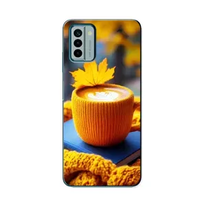 Чехол с принтом «Кофе на желтом пледе» для Nokia G22