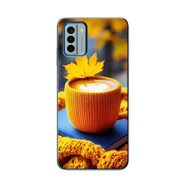 Чехол с принтом «Кофе на желтом пледе» для Nokia G22