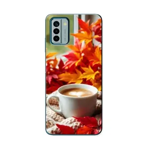 Чехол с уникальным дизайном «Осень с кофе» для Nokia G22