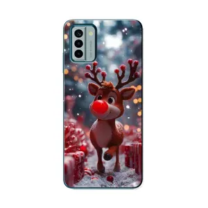 Чехол с принтом «Олень среди подарков» для Nokia G22