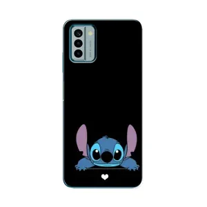 Чохол з принтом Стіч на Nokia G22 (Стіч на чорному)