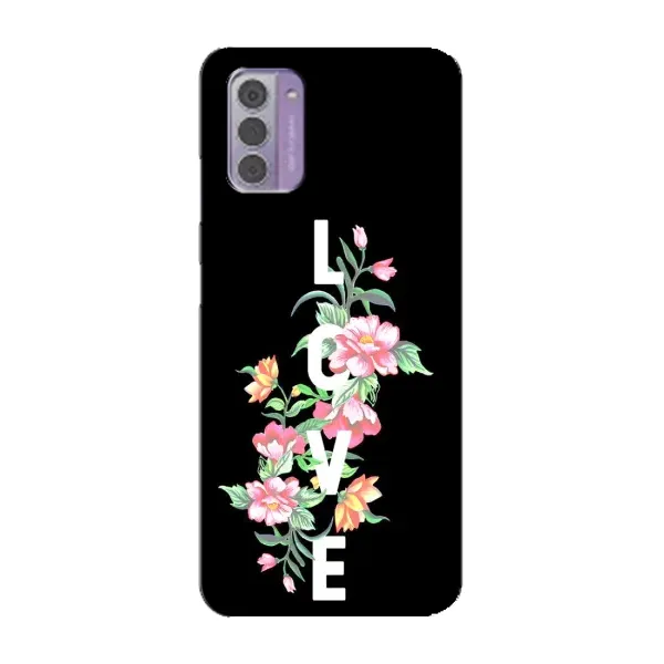 Чехол с принтом «Цветы LOVE» для Nokia G42