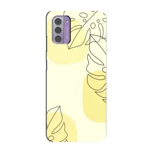 Силконовий чохол з принтом в квітах на Nokia G42 (Жовта монстера арт)