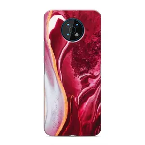 Чехол с принтом «Мрамор красный» для Nokia G50