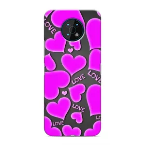 Чехлы для любимой на Нокиа G50 (VPrint) (Pink hearts)