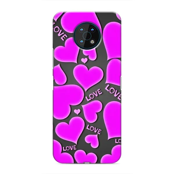 Чехол с принтом «Pink hearts» для Nokia G50