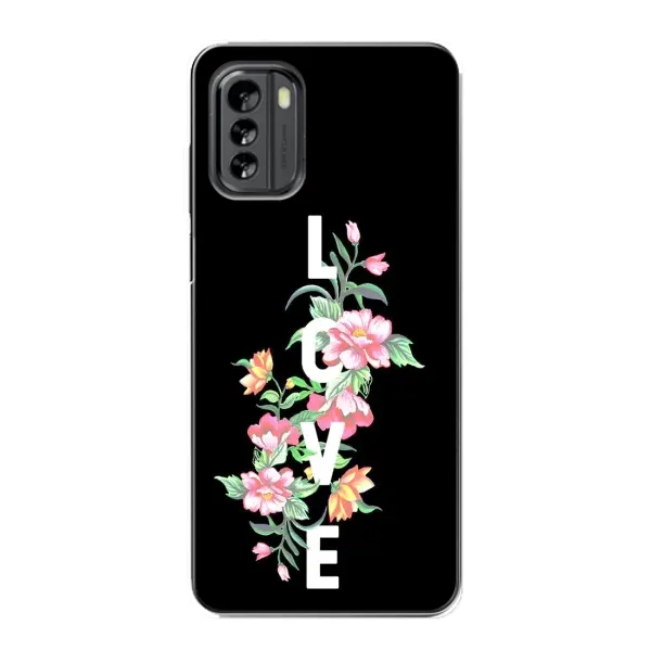 Чохол з принтом «Квіти LOVE» для Nokia G60 Чохол з принтом «Квіти LOVE» для Nokia G60