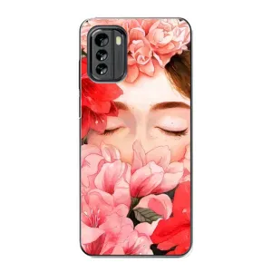 Чехлы (ART) Цветы на Nokia G60 (VPrint) (Очі в квітах)
