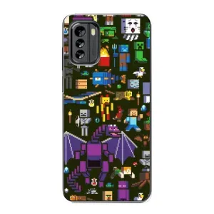 Чохол Майнкрафт на Nokia G60 (AlphaPrint) Minecraft (Колаж Майнкрафт)