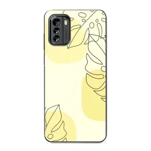 Силконовий чохол з принтом в квітах на Nokia G60 (Жовта монстера арт)