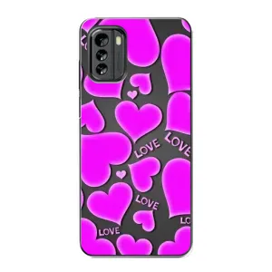 Чехлы для любимой на Nokia G60 (VPrint) (Pink hearts)
