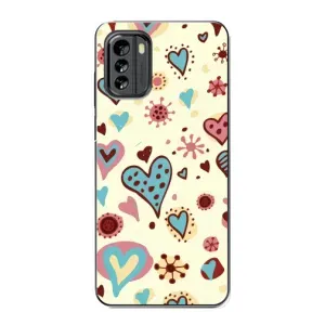 Чехлы для любимой на Nokia G60 (VPrint) (Сердечки)