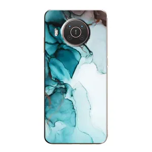 Чехол с принтом «Бирюзовый мрамор» для Nokia X10