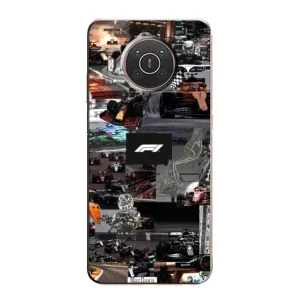 Чехол с принтом «Гоночный коллаж Ф1» для Nokia X10
