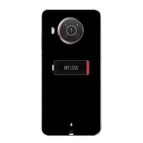 Чехол с принтом «Love battery» для Nokia X10
