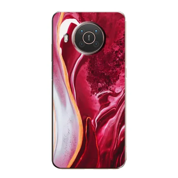Чехол с принтом «Мрамор красный» для Nokia X10 Чехол с принтом «Мрамор красный» для Nokia X10