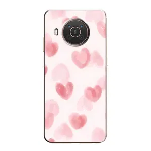 Чехол с розовым рисунком для Nokia X10