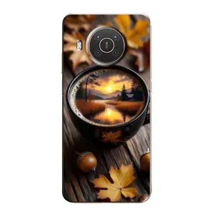 Чехол с принтом «Темный кофе» для Nokia X10