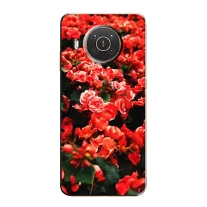 Чохли з квітами для Nokia X20 (VPrint) (Квіти червоні)