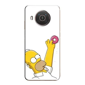 Чjхол з Сімпсонами для Nokia X20 (VPrint) (Гомер з пончиком)